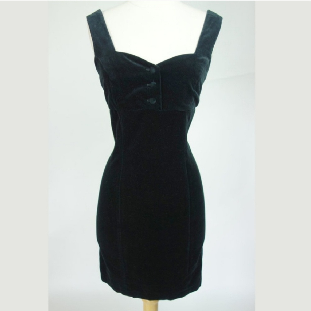 Vintage Guess Black Velvet Dress